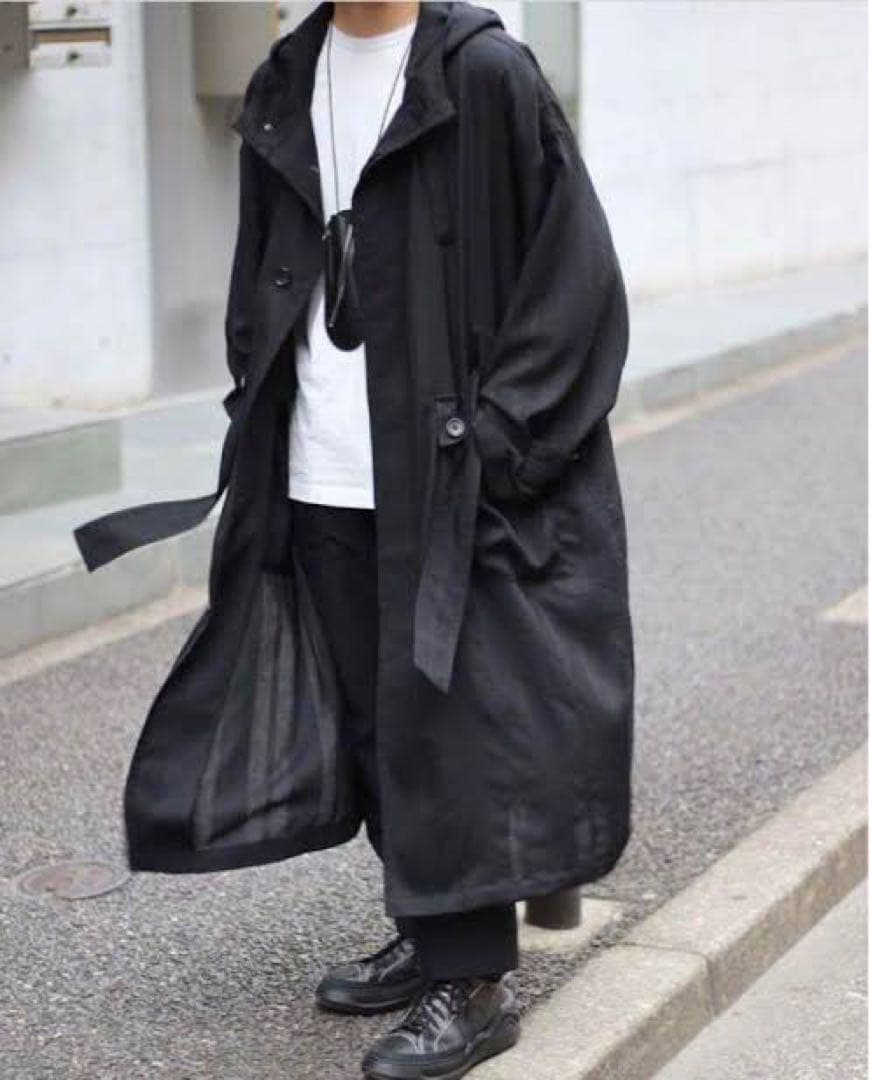 【美品】RAINMAKER- SHADOWSTRIPE HOODEDCOAT