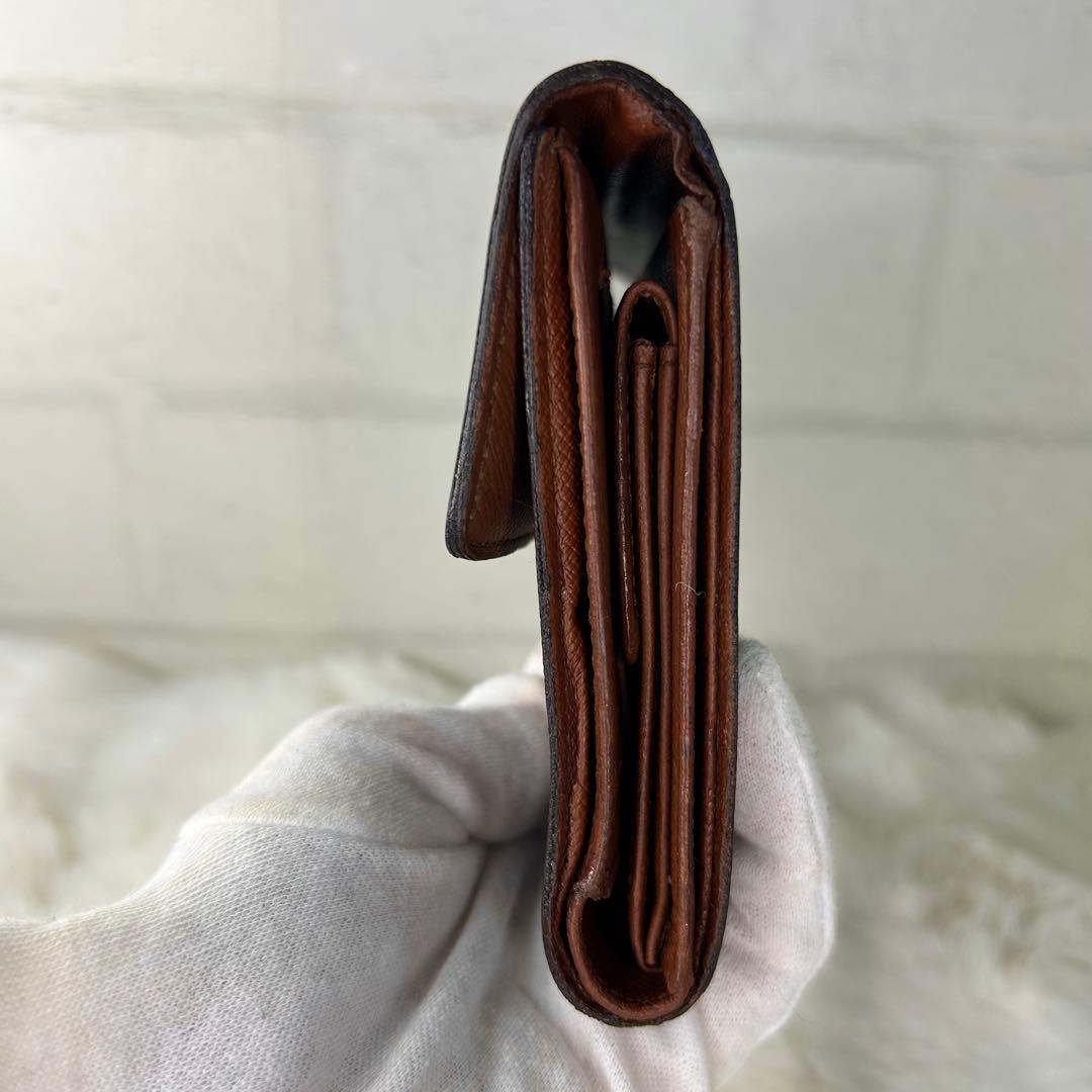 LOUIS VUITTON モノグラム ポルト トレゾール・エテュイ パピエ　茶