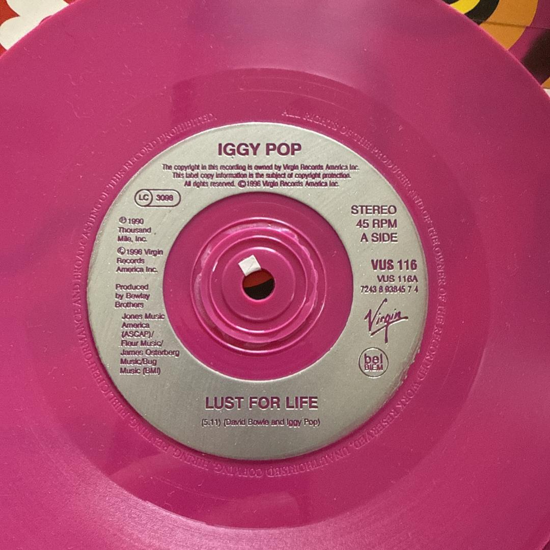 Iggy Pop -- Lust For Life ☆UK 96限定プレス７″