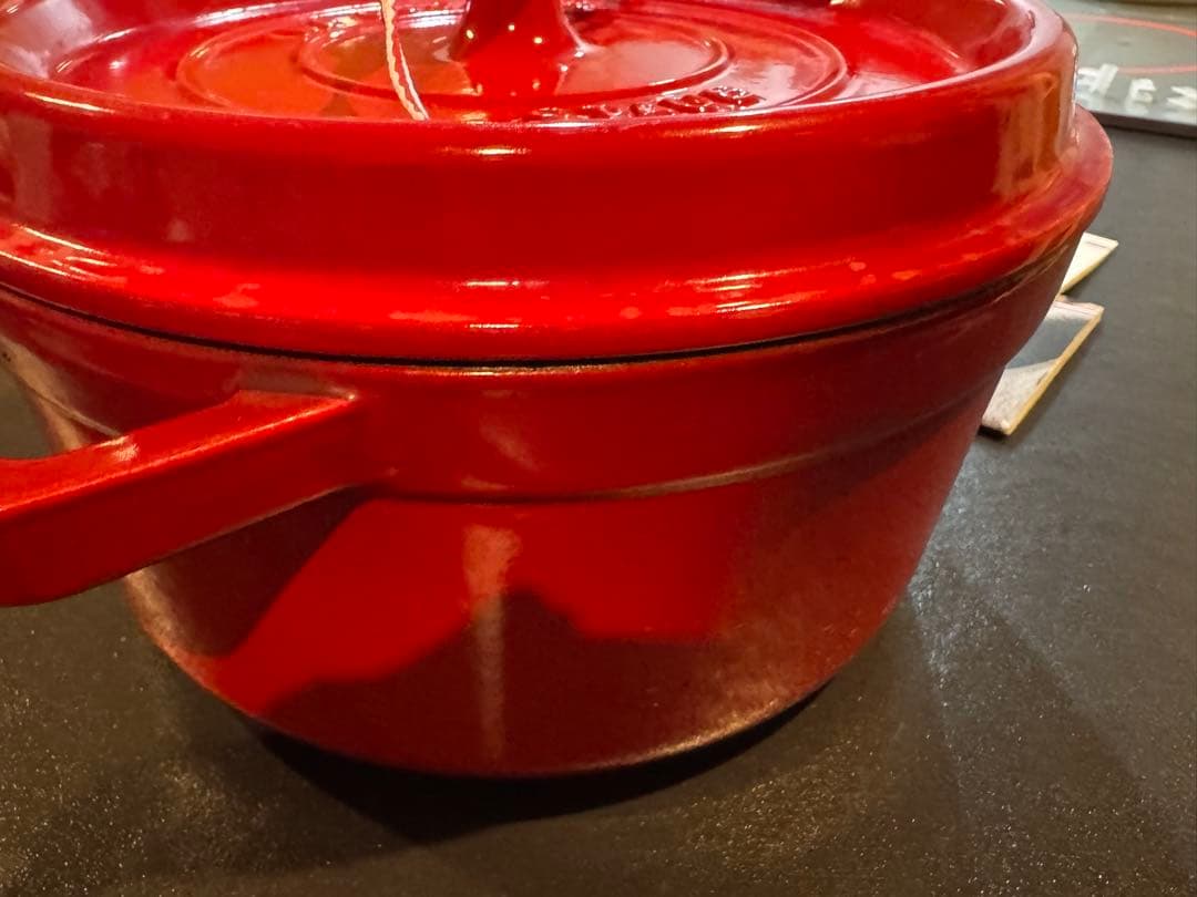 STAUB 両手鍋 レッド 約22cm