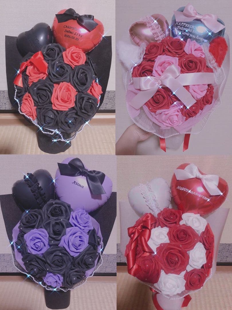 きむ　バルーンブーケ　花束　生誕祭　推し　バルーンギフト　薔薇