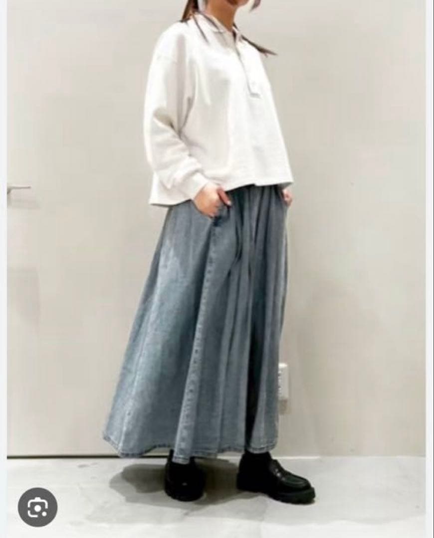 URCH RNA 綿麻デニムのロングスカート