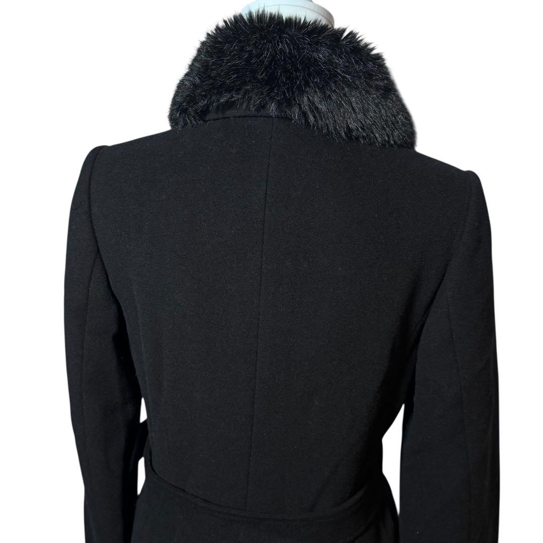 【美品】Paul Smith ロングコート カシミヤ混 ベルト 40 ファー