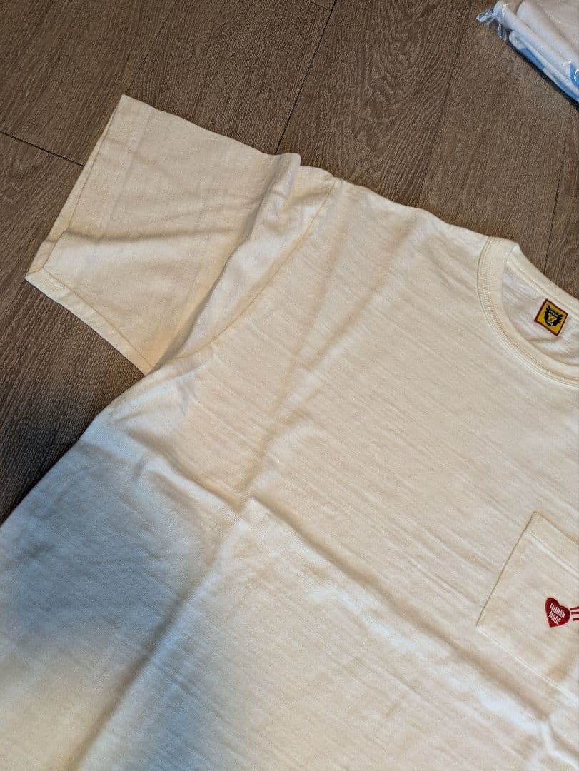 ヒューマンメイド ハート ホワイトTシャツ xl