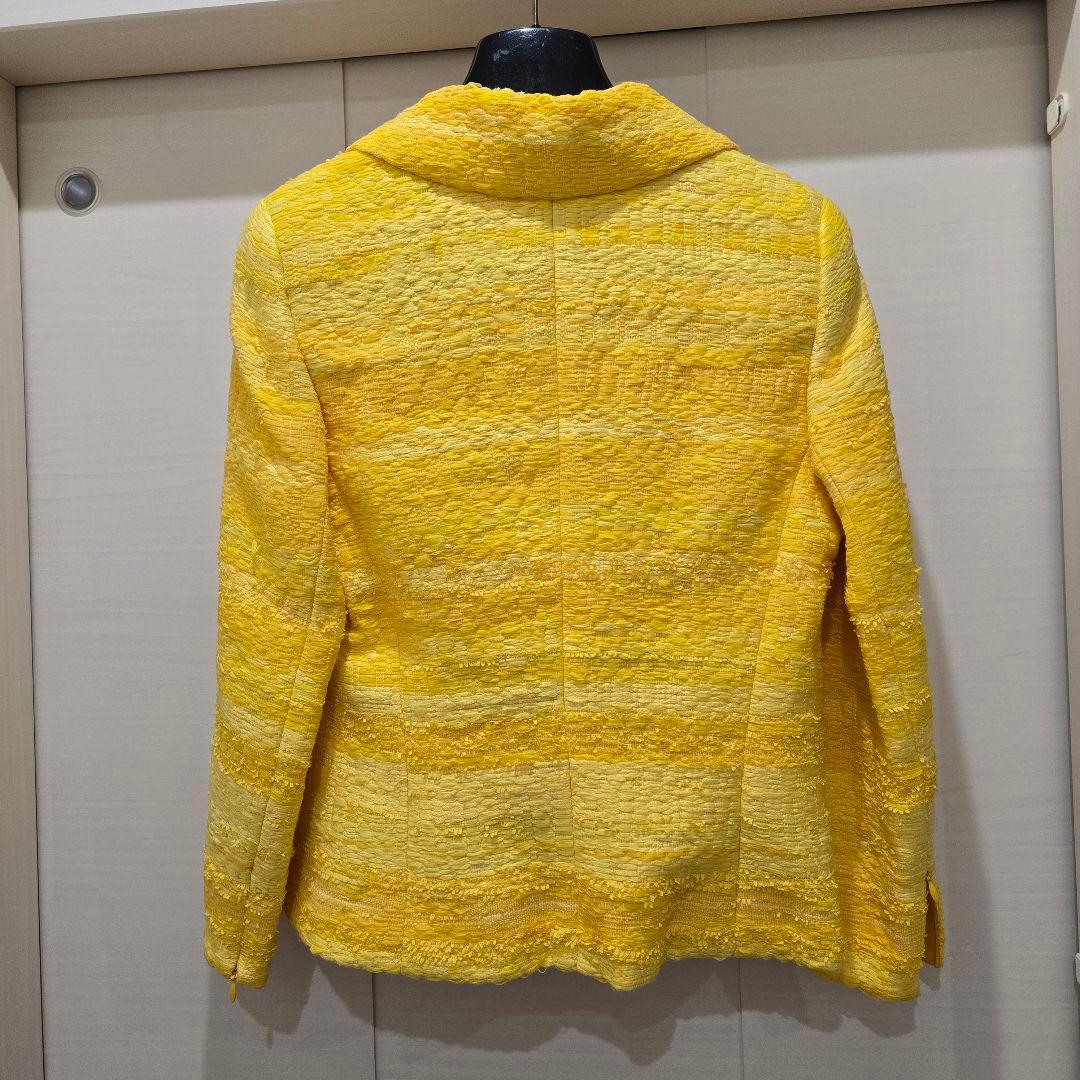 4月3日で終了!美品！ESCADA エスカーダイエローテーラードジャケット