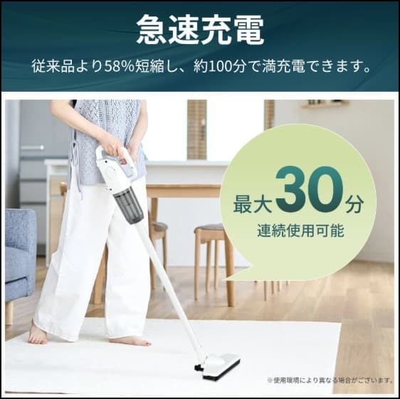 コードレス 掃除機 サイクロン式 22000pa 超強力吸引 静音
