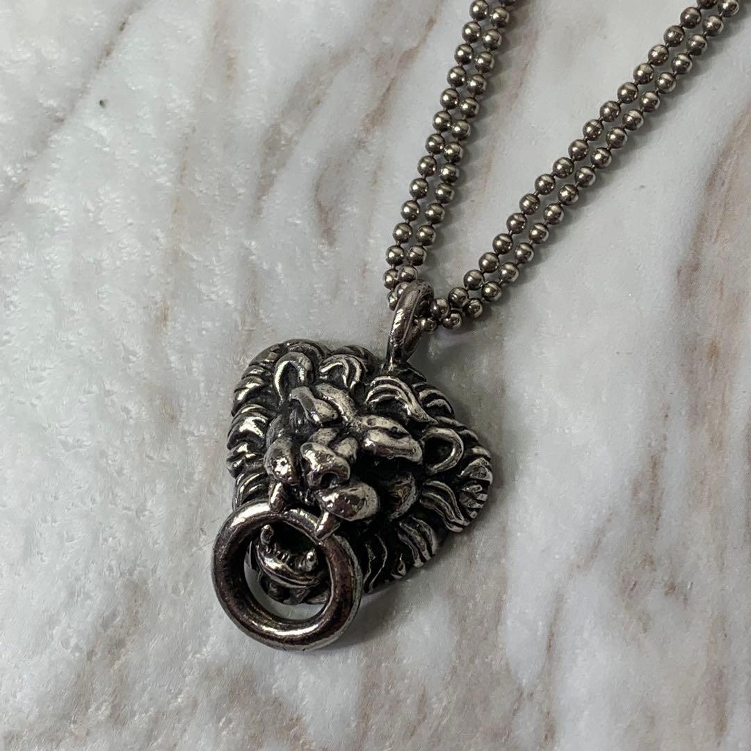 アクセサリー KING BABY silver925 Lion Head necklace