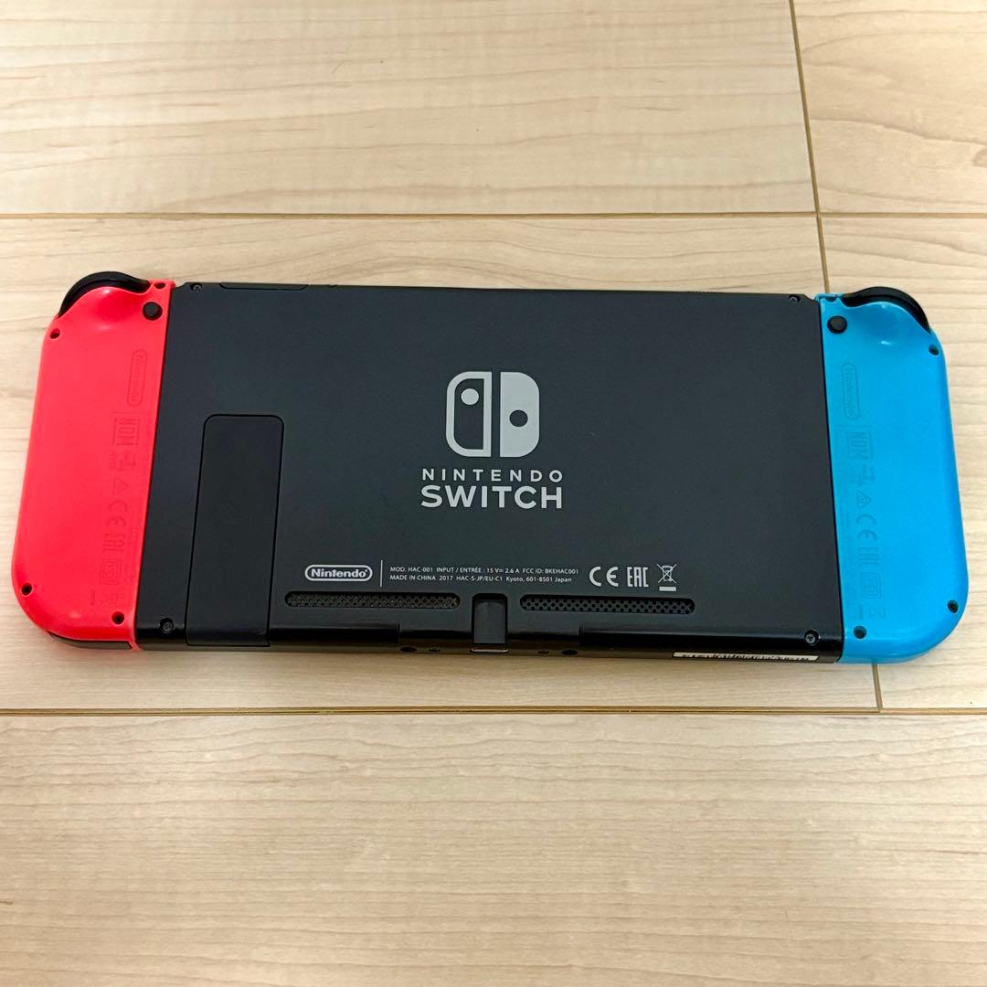 Nintendo Switch 本体 ネオンレッド・ブルー ケース付