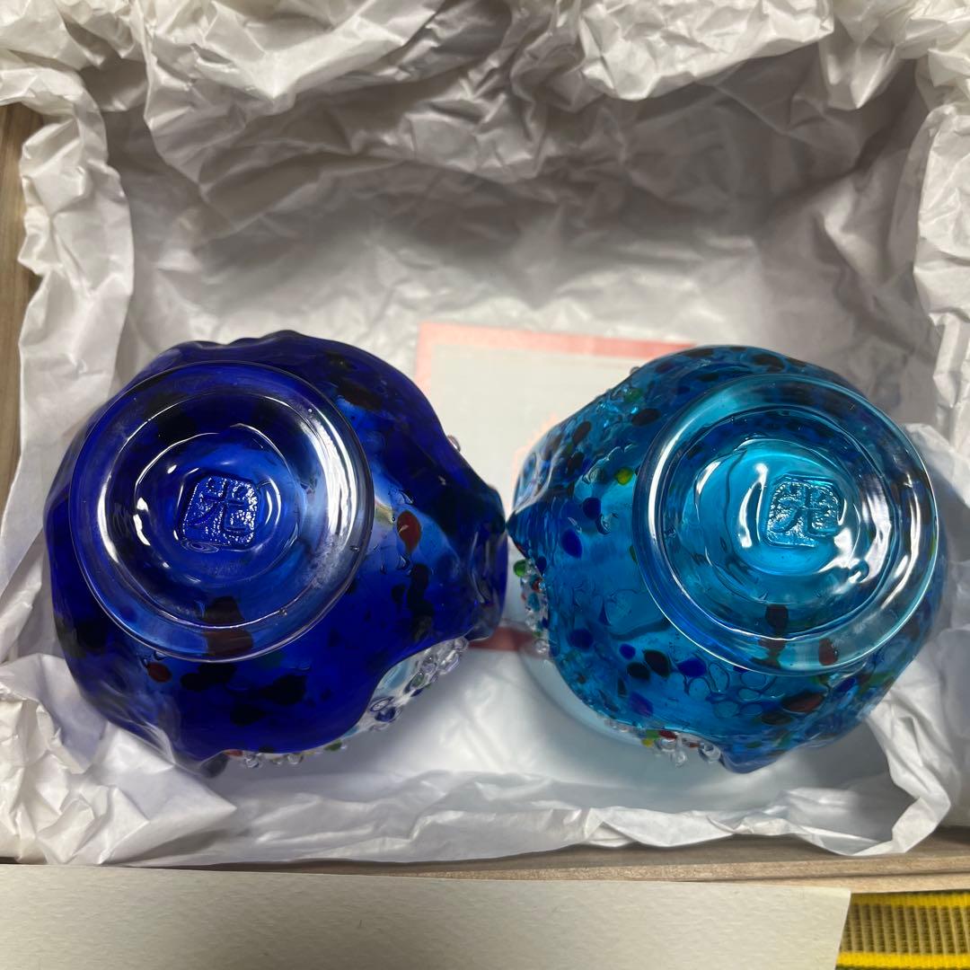 琉球ガラス　グラス　照屋光則作