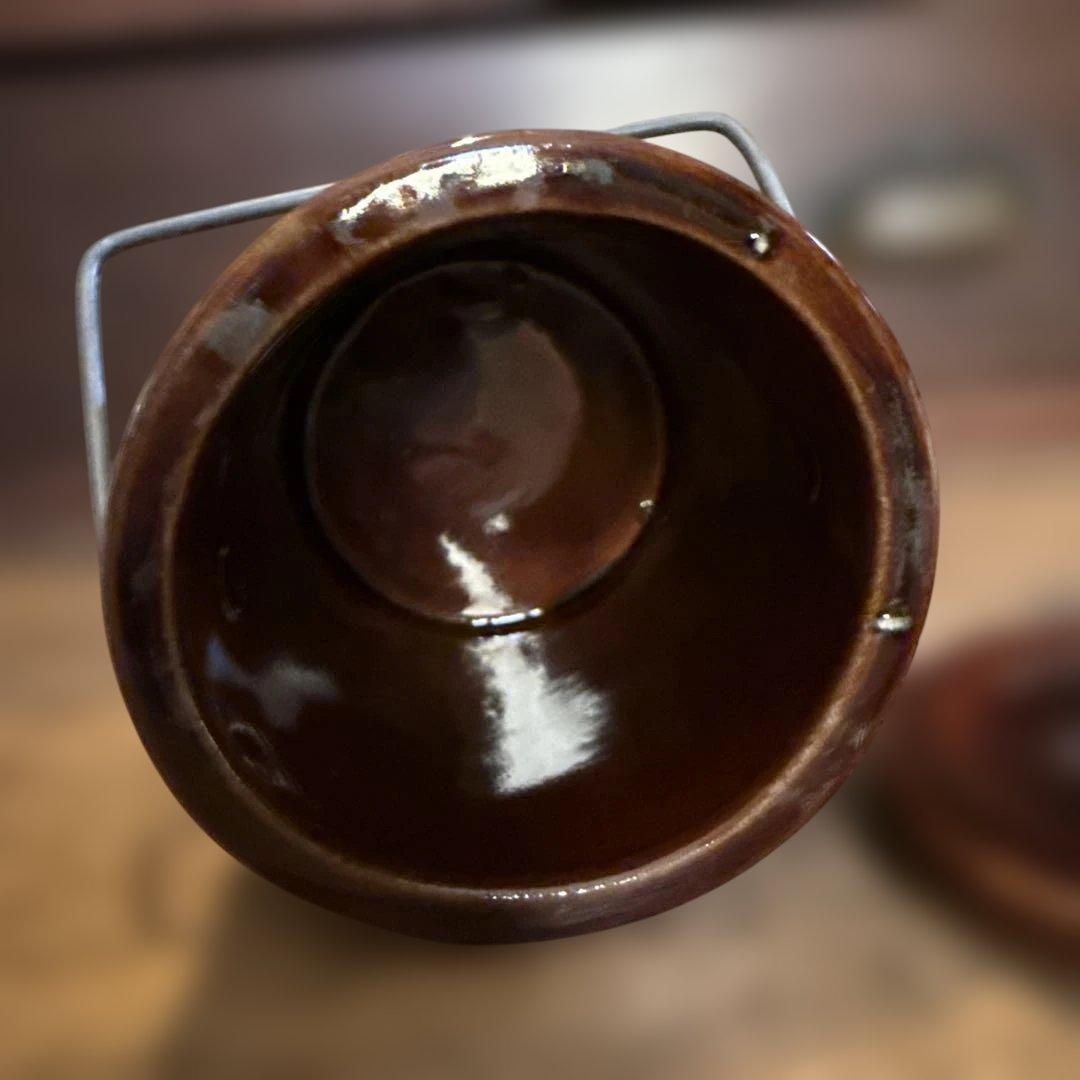 フランスアンティーク ストーンウェア ポット 陶器ジャー