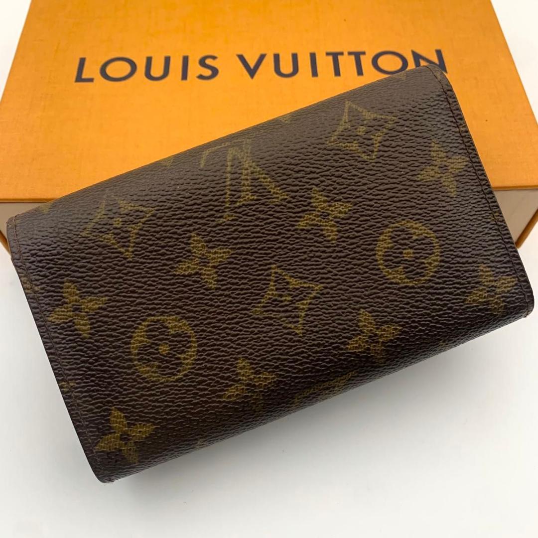 鑑定済み ルイヴィトン ポルトモネ ビエ トレゾール 財布 茶 L字ファスナー