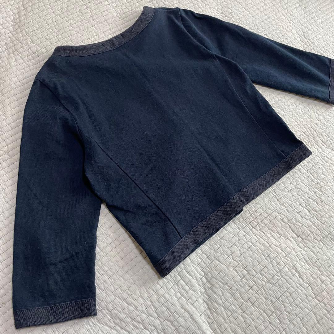 BURBERRY LONDON BLUE LABEL カーディガン　ロゴボタン