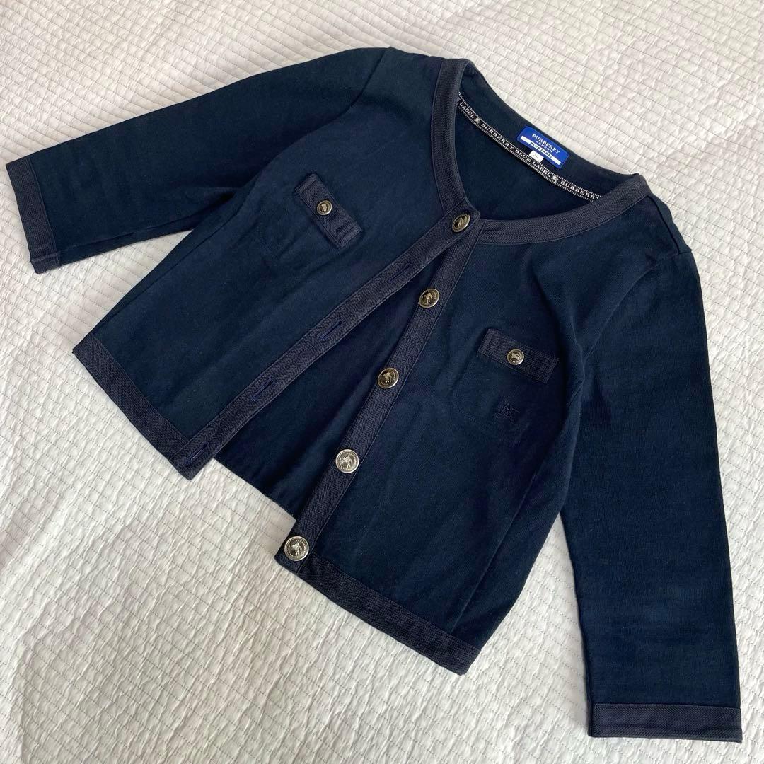 BURBERRY LONDON BLUE LABEL カーディガン　ロゴボタン