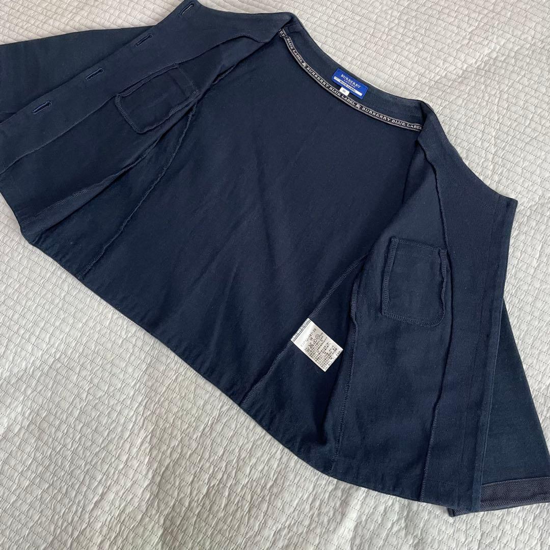 BURBERRY LONDON BLUE LABEL カーディガン　ロゴボタン