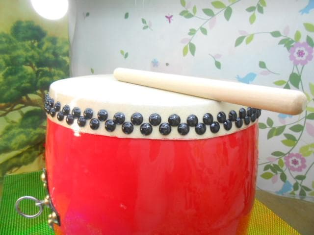 (送料無料)24.980円 N水牛皮エイサー大太鼓36cm*40cm　跳ねて飛び
