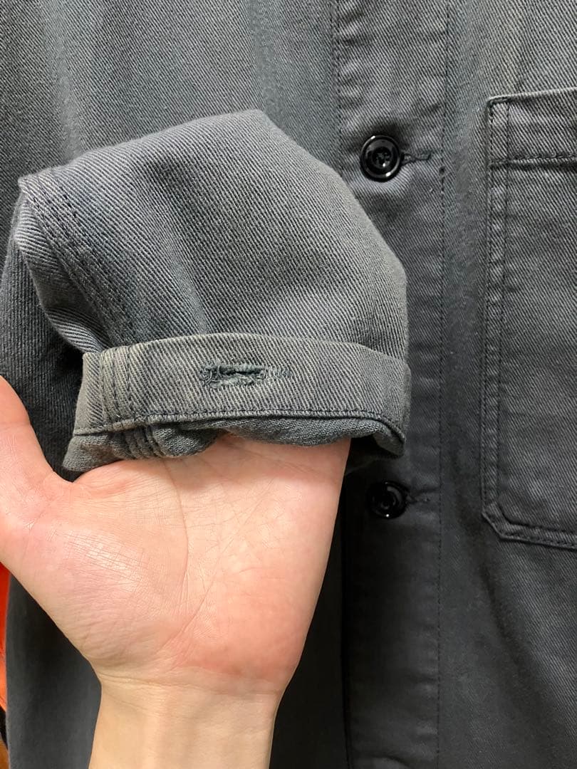 ジャケット・アウター LEMAIRE STAND COLLAR OVERSHIRT ZINC