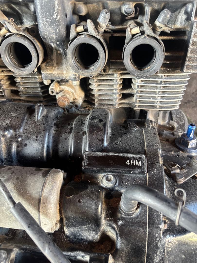 xjr400 4hm初期型エンジン　実働外し