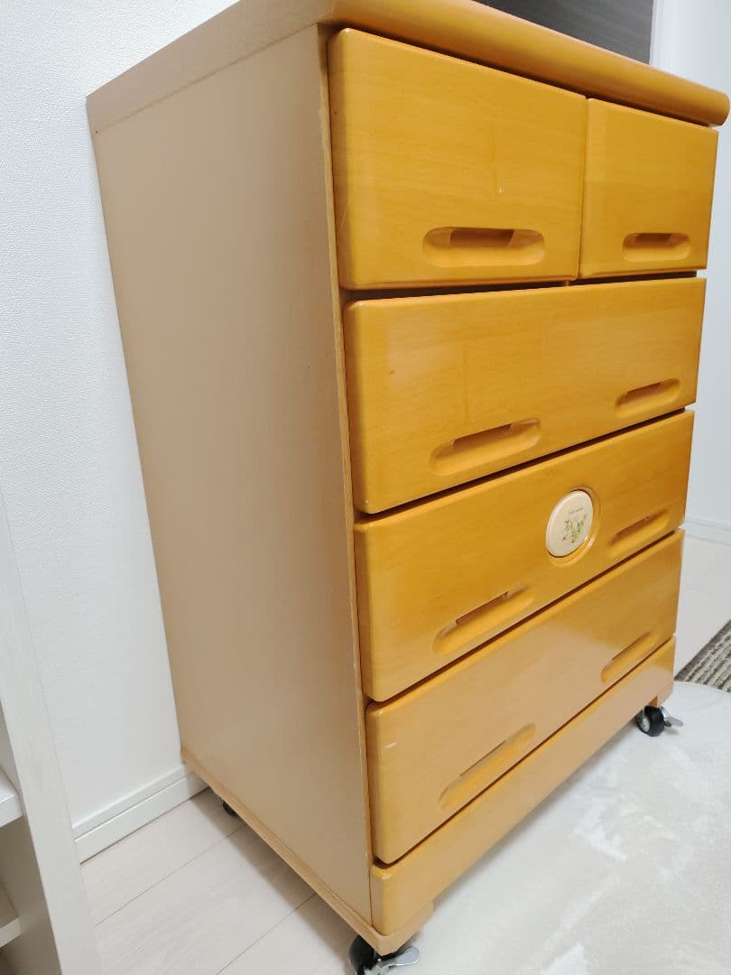 木製チェスト タンス キャスター付き　＊ヤマト梱包発送