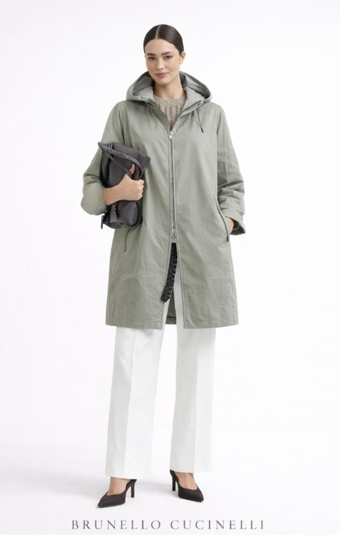 美品★BRUNELLO CUCINELLI★シルク★モニーレ★軽量コート