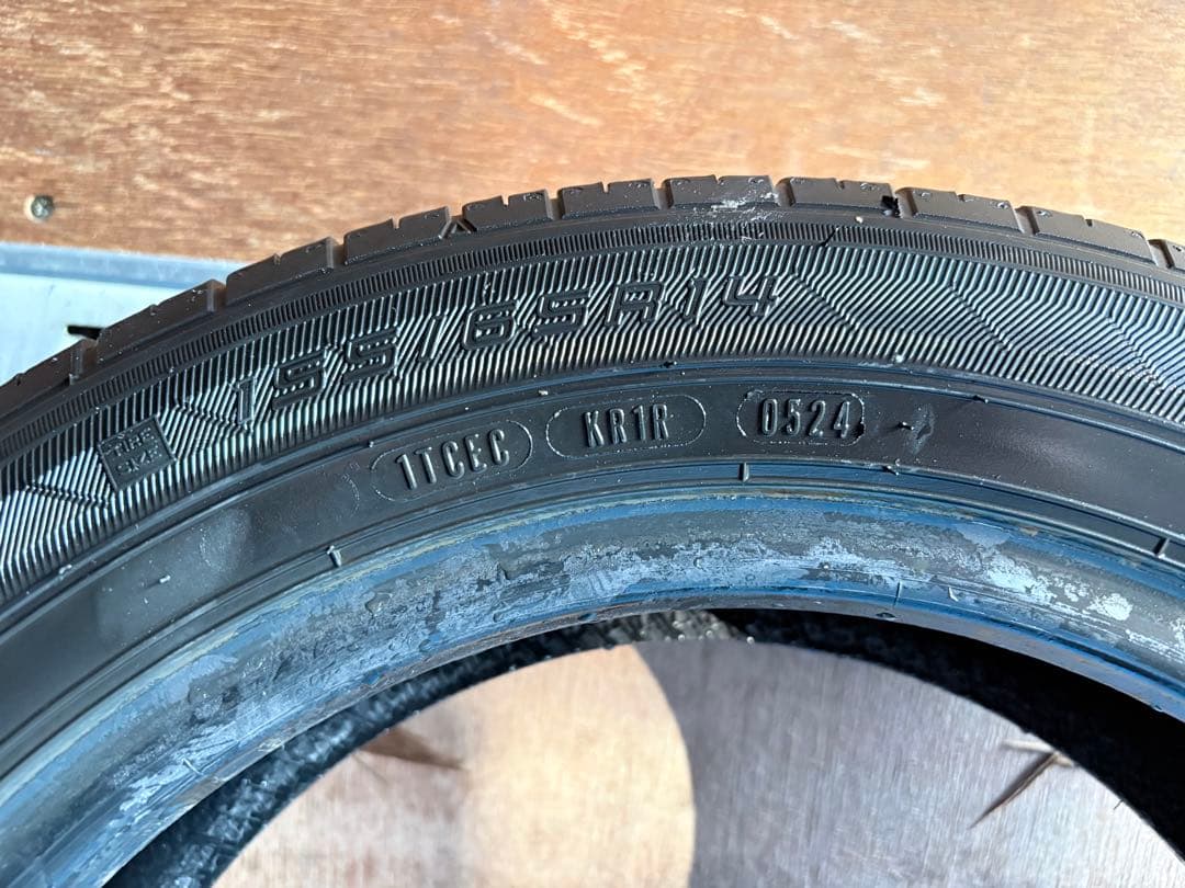 【2024年製バリ山】グッドイヤー 155/65R14 4本セット EG01