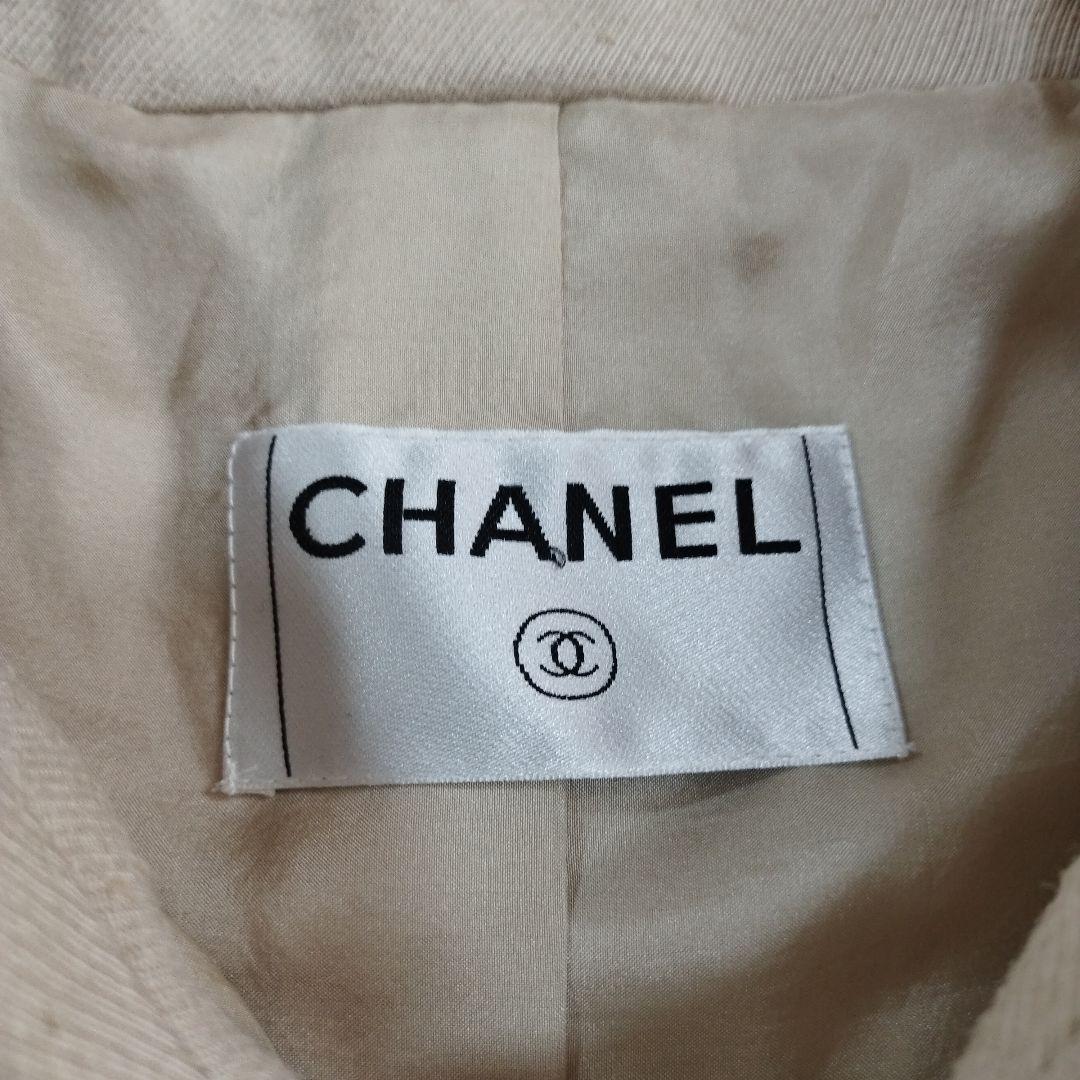 18047✨CHANEL ココマークボタン フリンジ ツイードジャケット