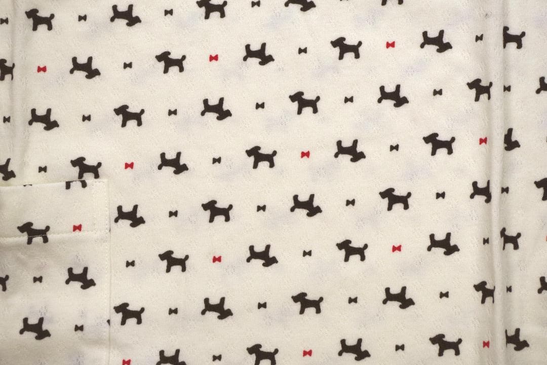 【新品】エルELLE 接結天竺 犬柄スリーシーズンパジャマ（L）№A12