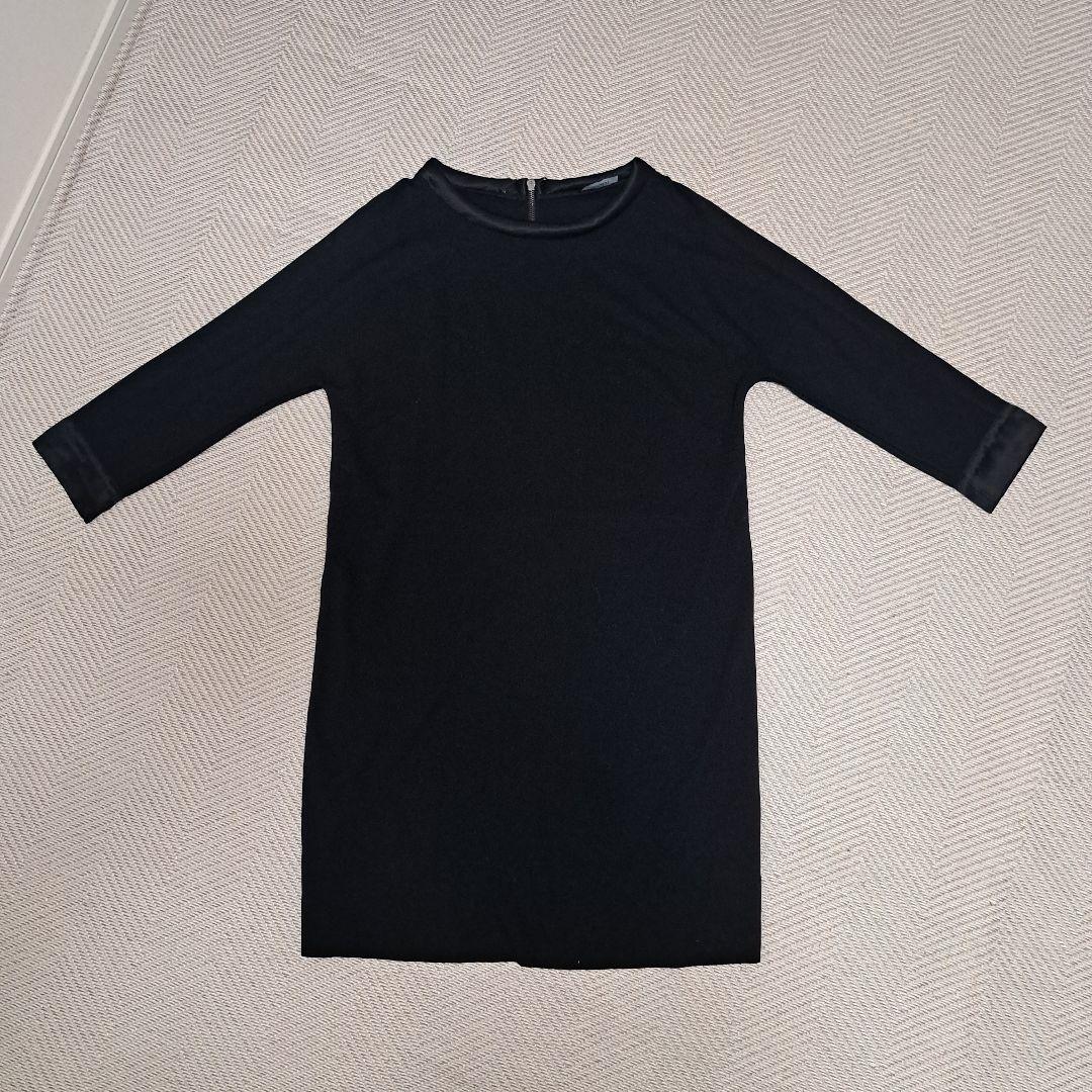 Max&Co 黒 七分袖 ワンピース L