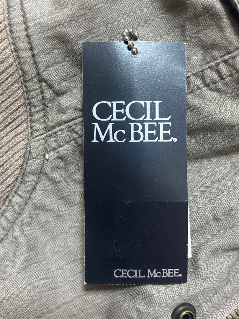 CECI McBEE フード付きミリタリージャケット グレー