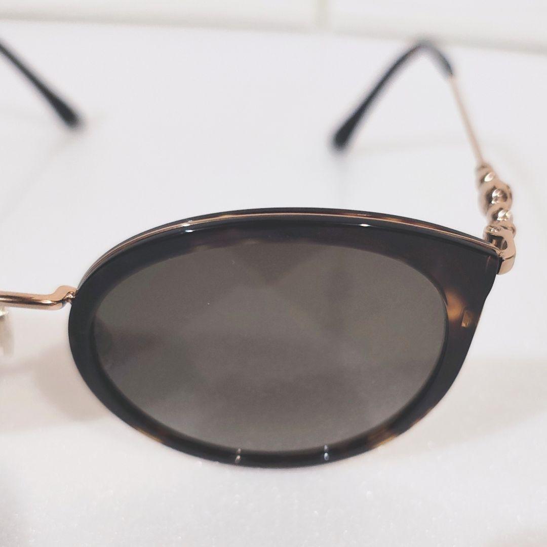 JIMMY CHOO ジミーチュウ べっ甲 パール付きサングラス UVカット