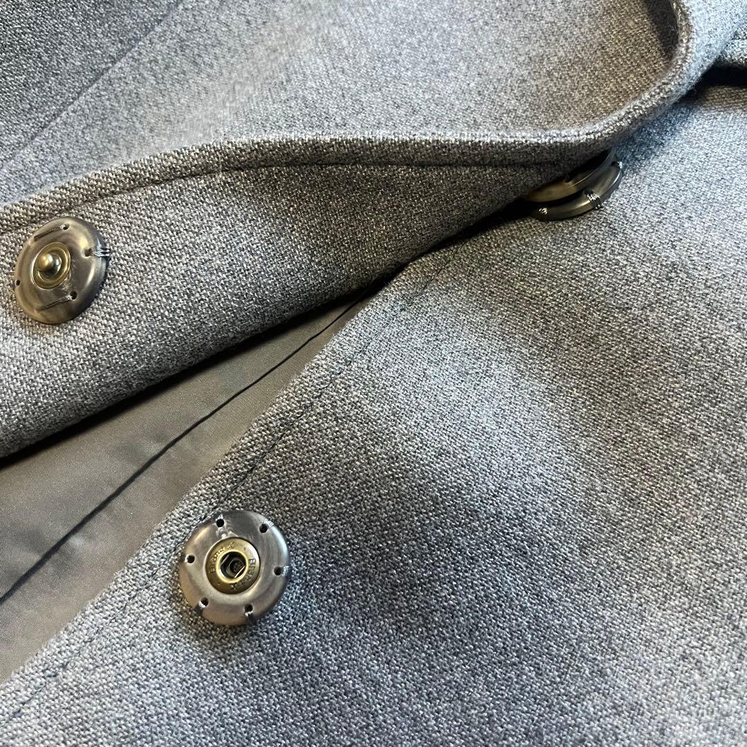 【美品】FOXEY ミドル丈コート グレー 38 襟 フォクシー M