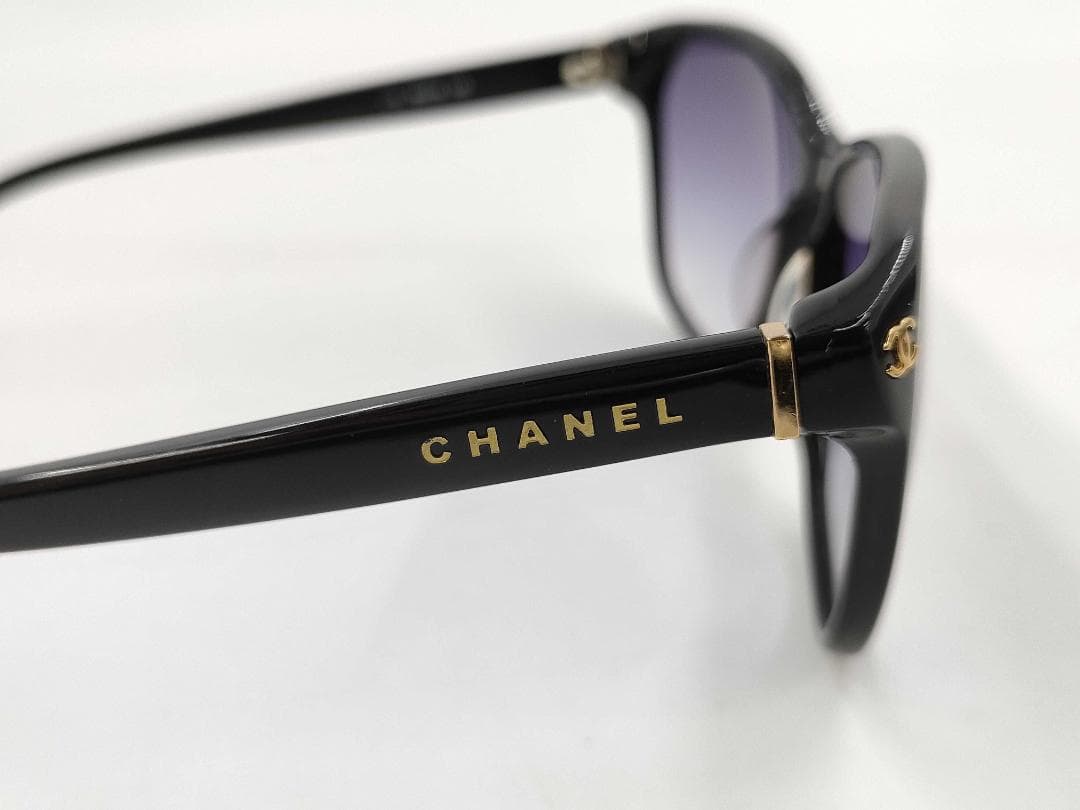 CHANEL シャネル ロゴテンプル サングラス パープルグラデ d93