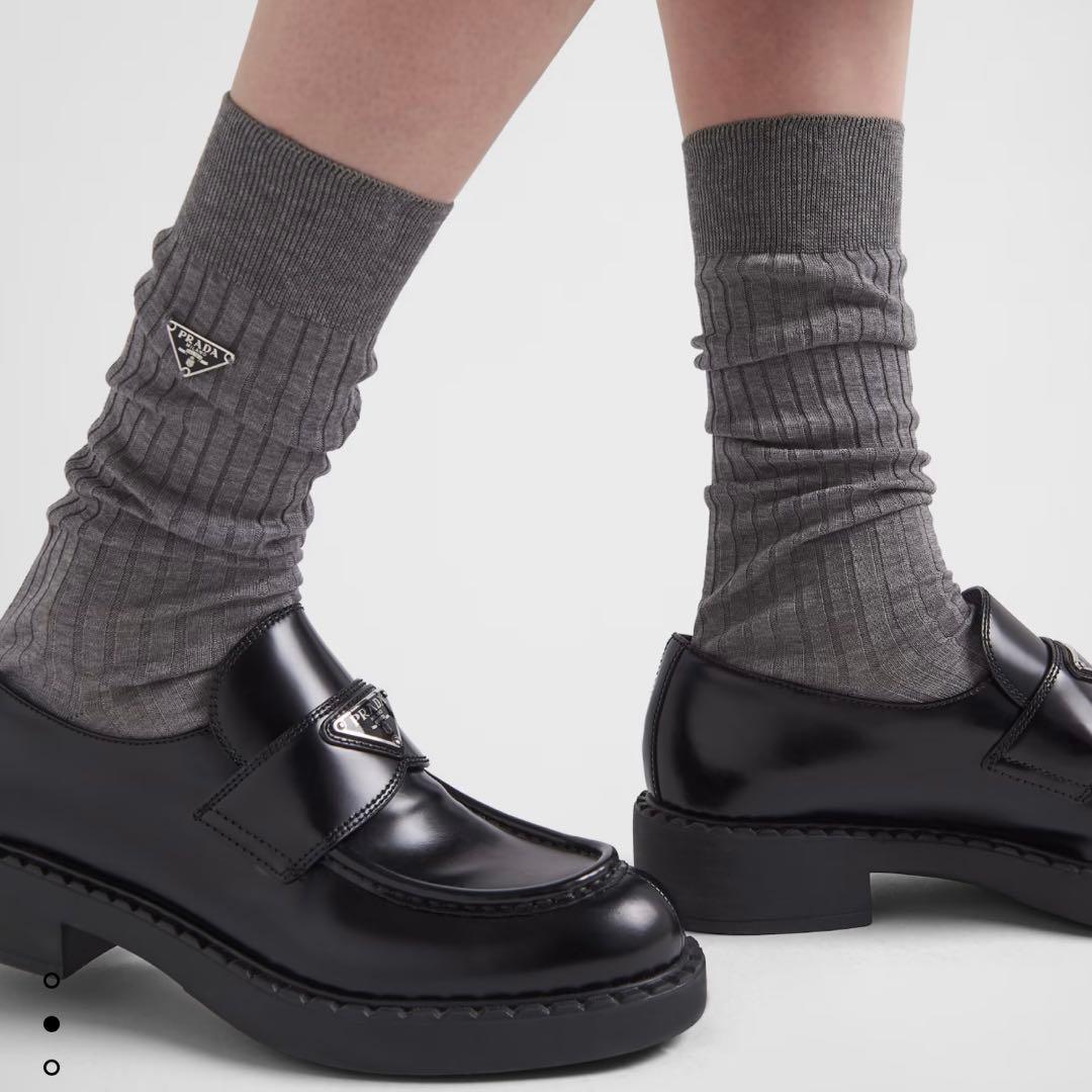 prada コットンソックス　グレー