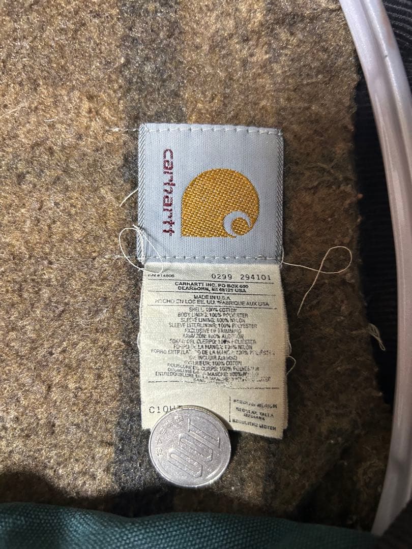 Carhartt ミシガンコート USA製 グリーン ダック　チョアコート