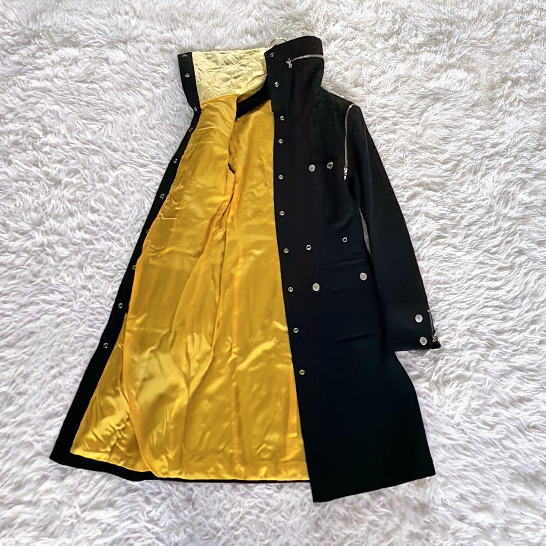希少✨【D＆G】2wayヴィンテージ スナップボタン デザイン ロングコート 黒