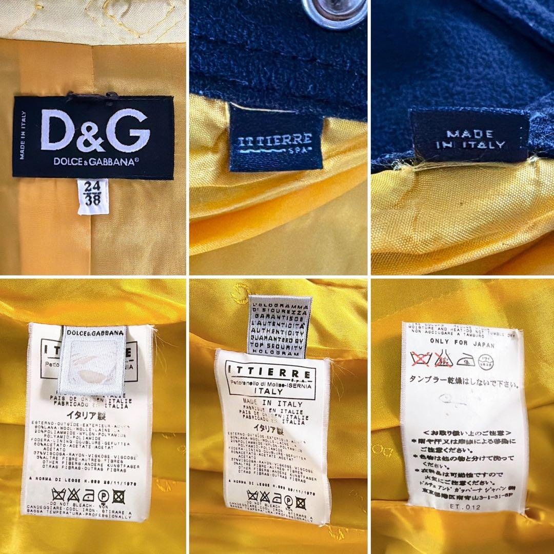 希少✨【D＆G】2wayヴィンテージ スナップボタン デザイン ロングコート 黒