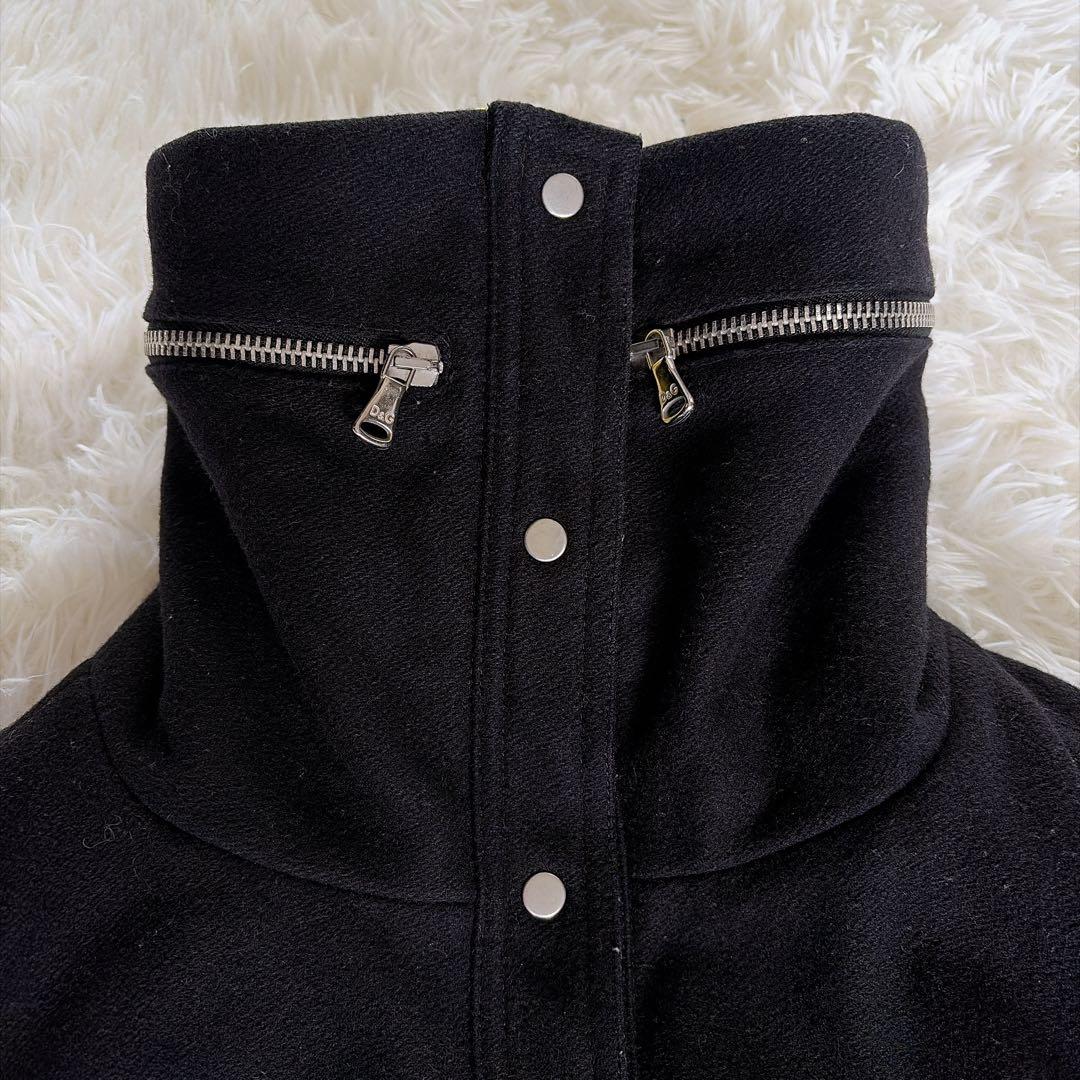 希少✨【D＆G】2wayヴィンテージ スナップボタン デザイン ロングコート 黒