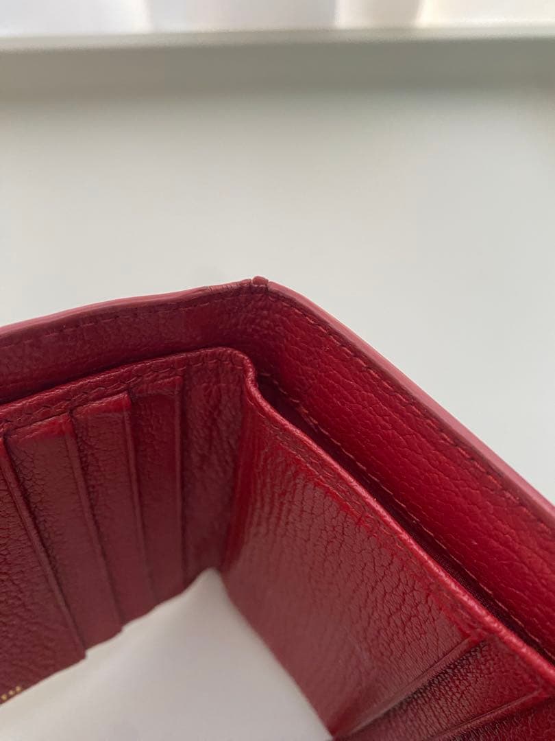miu miu ラブレター　二つ折り財布 黒 レザー