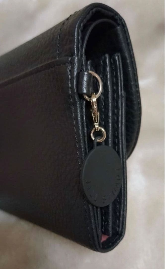 美品♪ JILL STUART ルナティ 折り財布 本革 ミニウォレット 黒