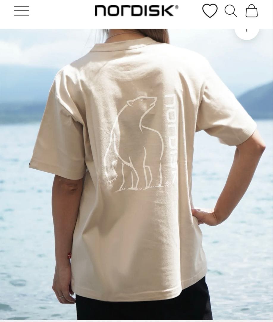 新品未使用　nordisk ベージュ Tシャツ Polar Bearクマデザイン
