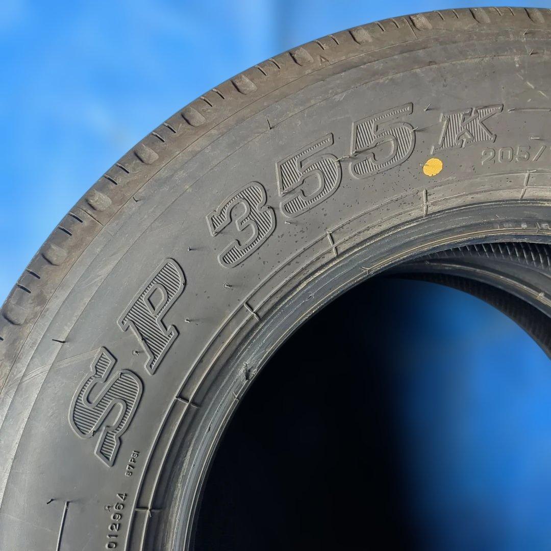 205/75R16 LT ダンロップ 夏タイヤ 2本 バリ溝 2本 送料込み