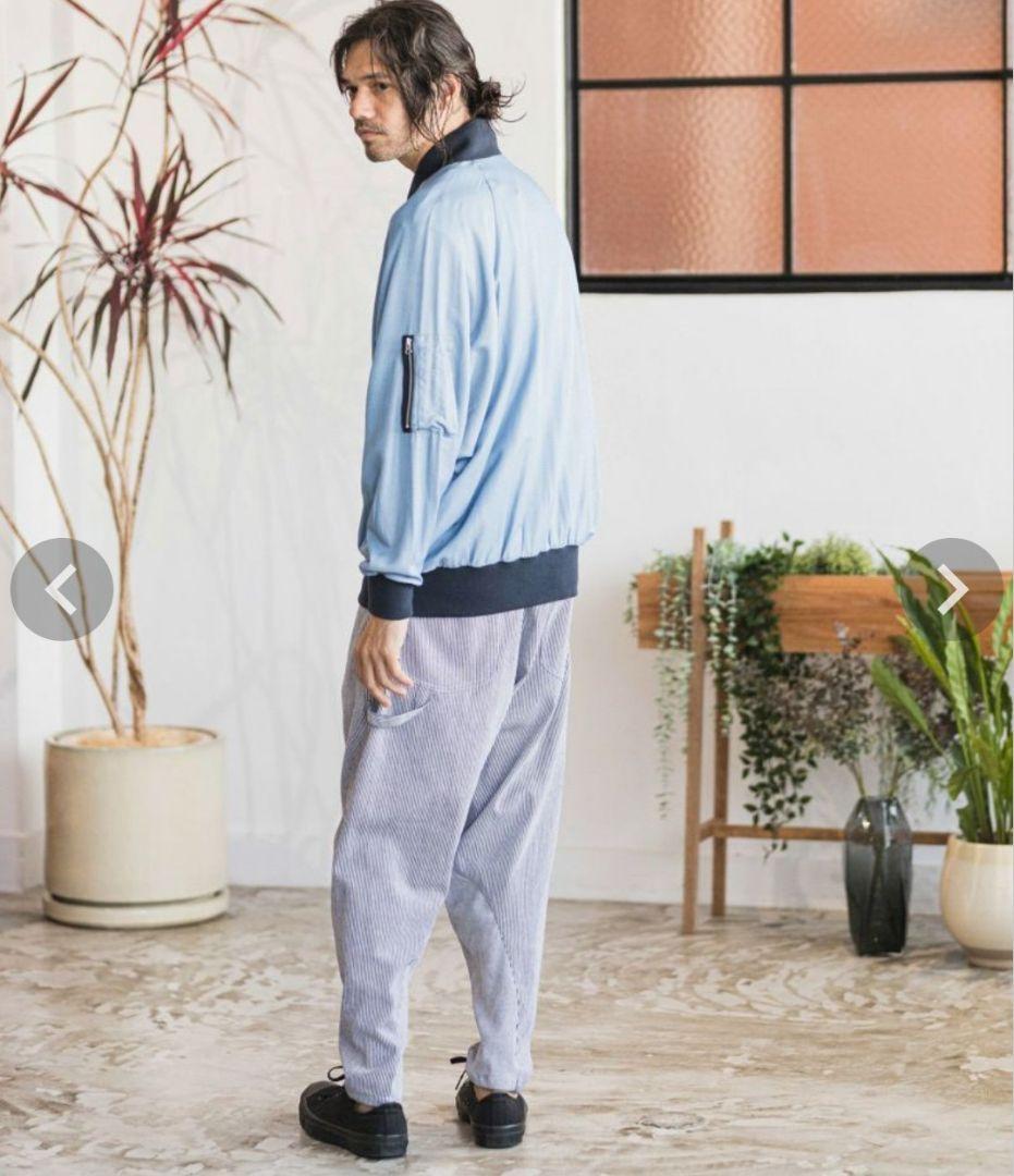 cambio ヒッコリーストライプ サルエル L