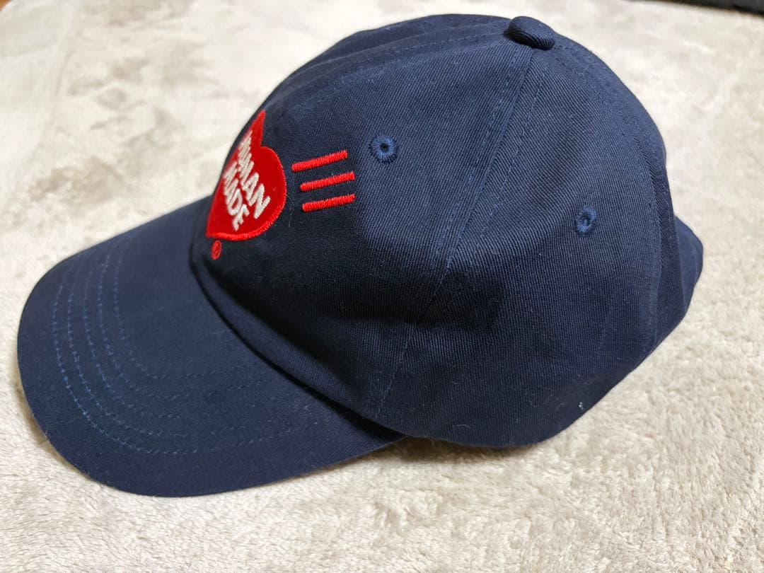 HUMAN MADE ネイビー キャップ ハートロゴ