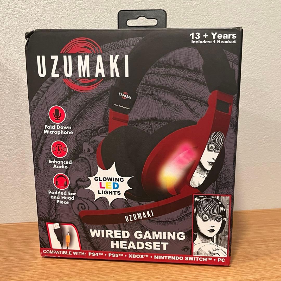 海外限定　伊藤潤二　うずまき　有線ゲーミングヘッドセット　黒谷あざみ　数量限定