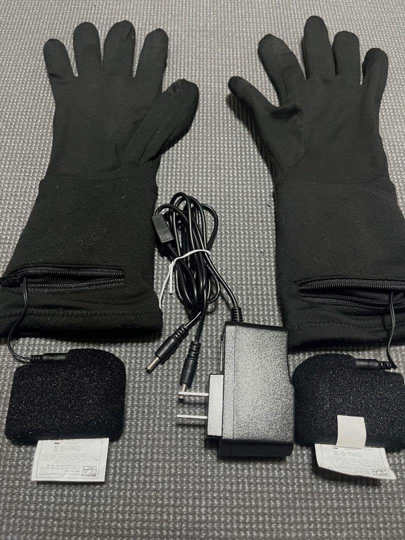 めちゃヒート 電熱ホットインナーグローブ電熱手袋 ブラック Lサイズ