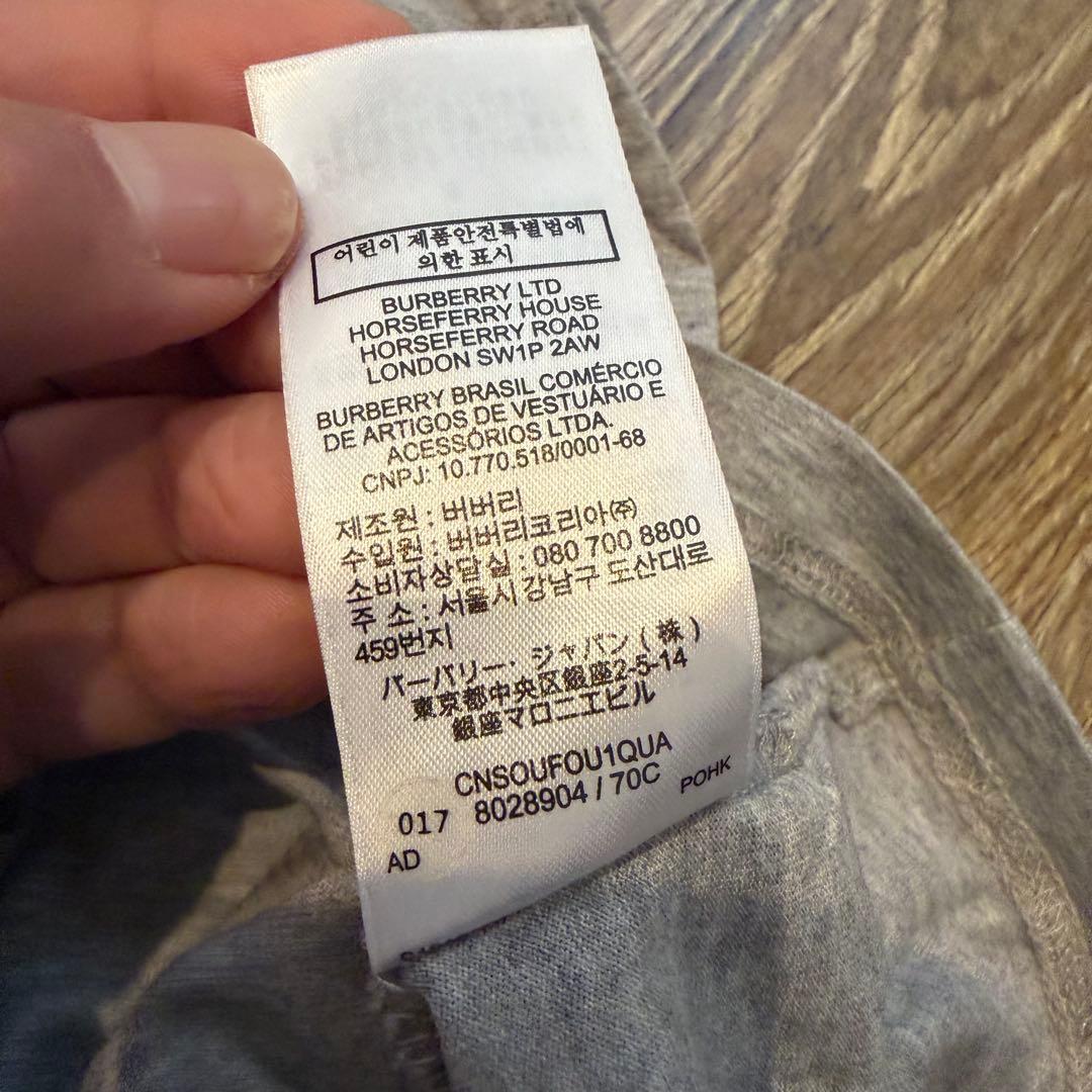 BURBERRY グレー Tシャツ Lサイズ