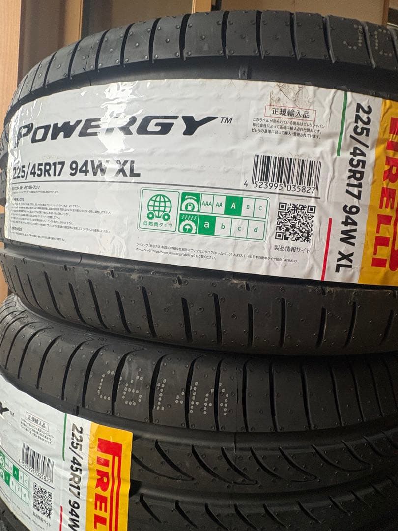 PIRELLI POWERGY 225/45R17 94W XL タイヤ　4本