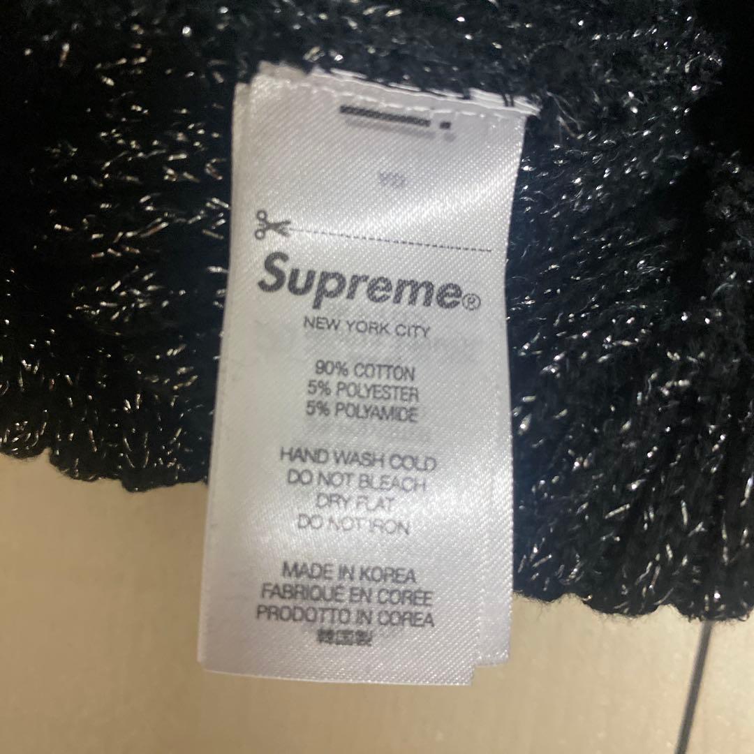 【新品未着用】Supreme　Overdyed　Beanie　メタリックブラック