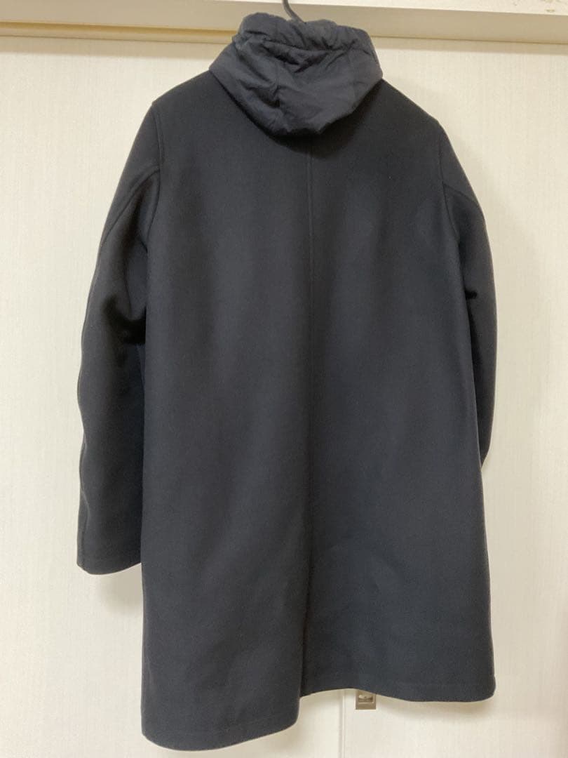 HERNOダイアゴナルライトツィードデタッチャブルフーディーバルカラーコート
