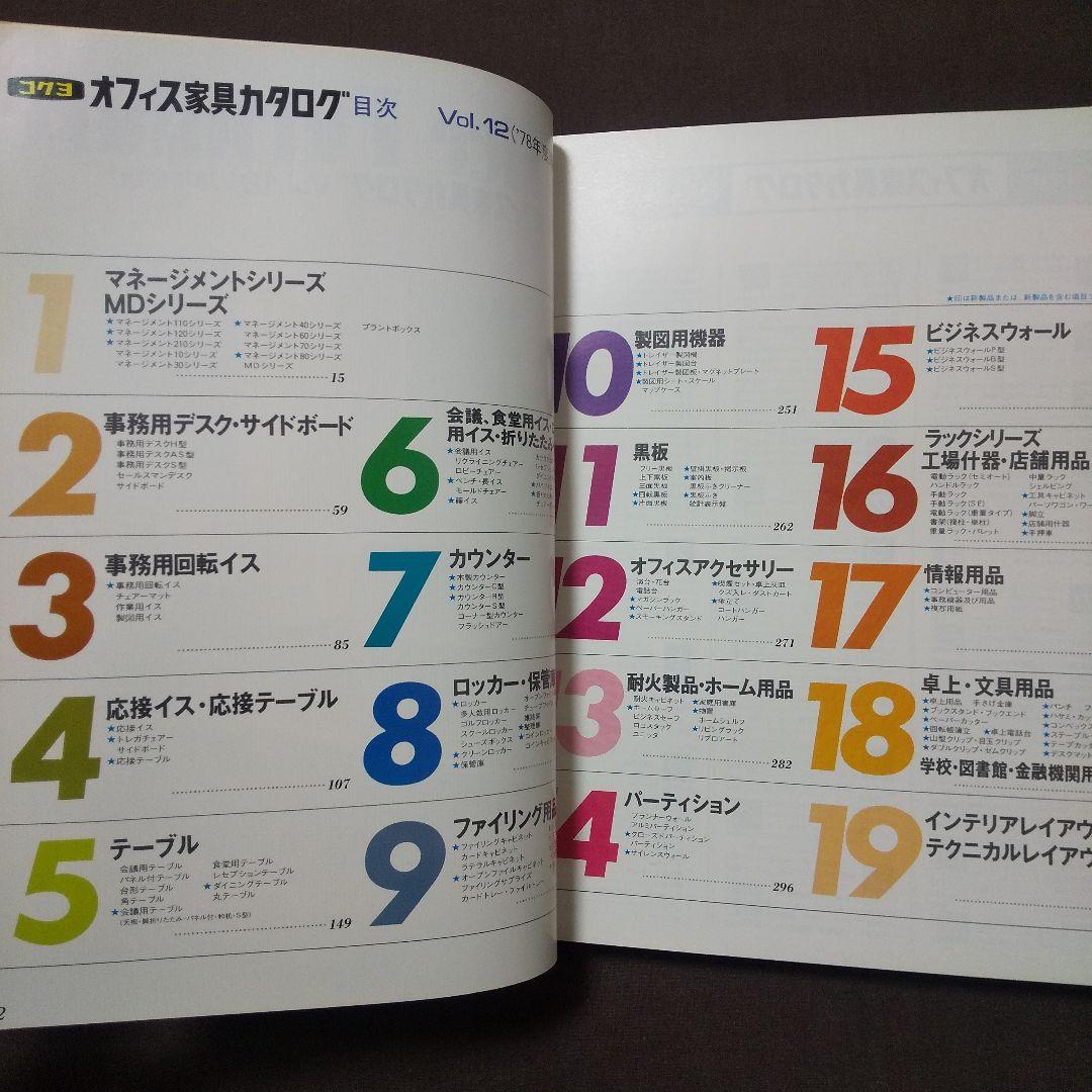コクヨ オフィス家具カタログ Vol.12 1978年度版