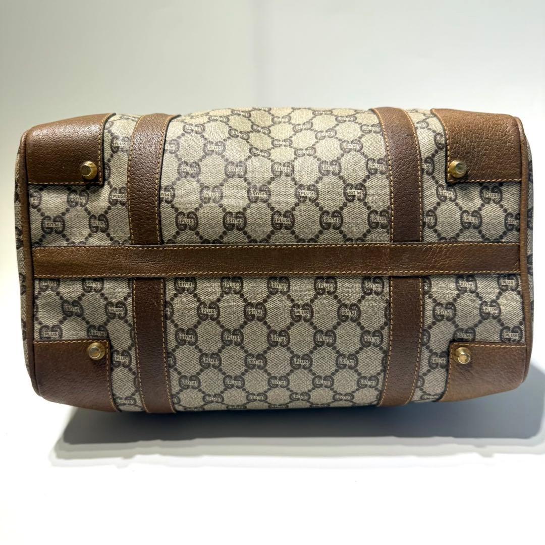 美品 オールドグッチ グッチプラス GGスプリーム ロゴ金具 ボストンバッグ